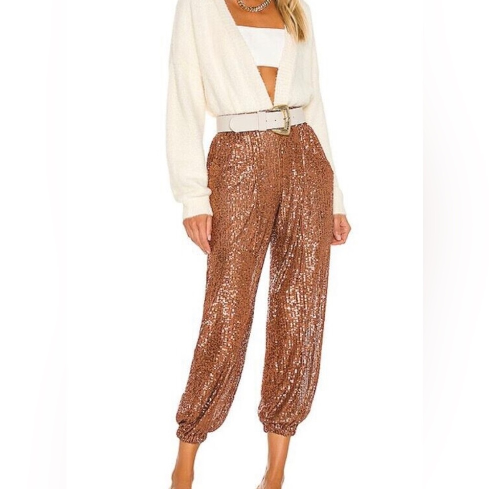 Free People | Morelia Sequin Jogger Pants | Medium | NWT
